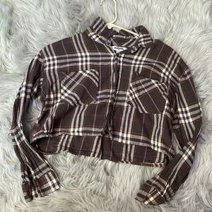 cropped flannel